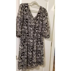 Speed Control New York Career Business V-Neck (Front & Back) Elastic Waist Sz 1X